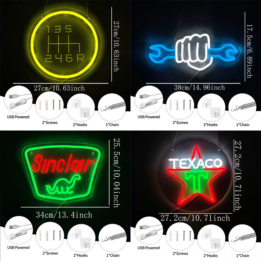 Enseigne au néon LED pour garage