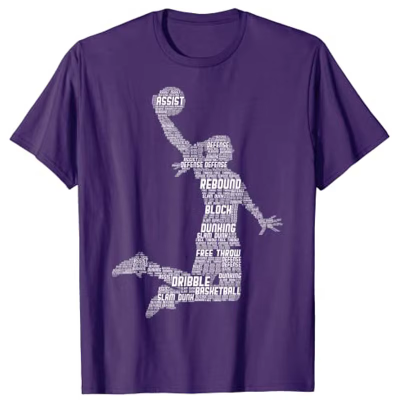T-shirt graphique de basket-ball pour filles et femmes