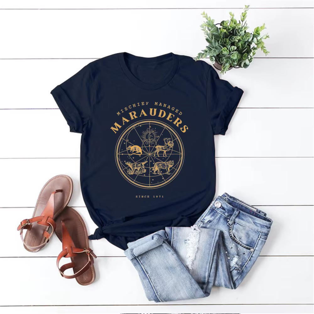 Mischief gérer chemise les Marauders Hp sorcier école T-shirt Fandom Booktok Bookish Merch assistant Halloween hauts Fans cadeau