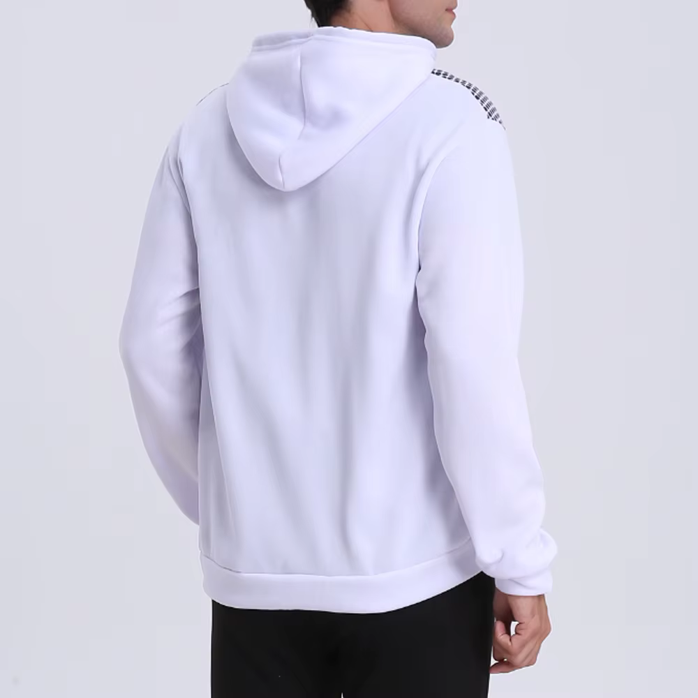 Sweat à capuche zippé pour hommes poche à pois imprimé