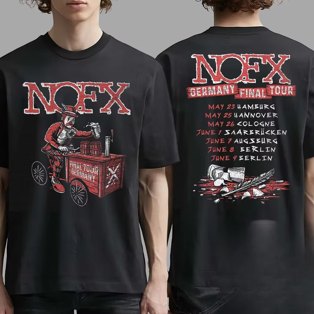 Hommes femmes Fans essentiels à manches courtes hauts marque de mode été décontracté quotidien T-shirt NOFX Rock Band
