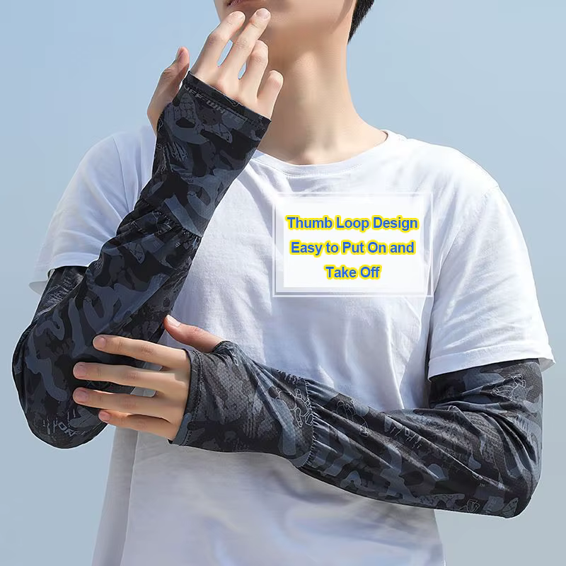 Manches de protection solaire amples camouflage pour hommes et femmes