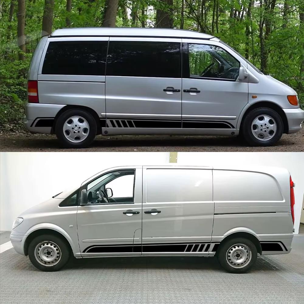 Autocollants de voiture en vinyle, 2 pièces, pour Mercedes Benz Vito classe V Viano W447 V260 W639 W638 Marco Polo Camper Van, accessoires de réglage