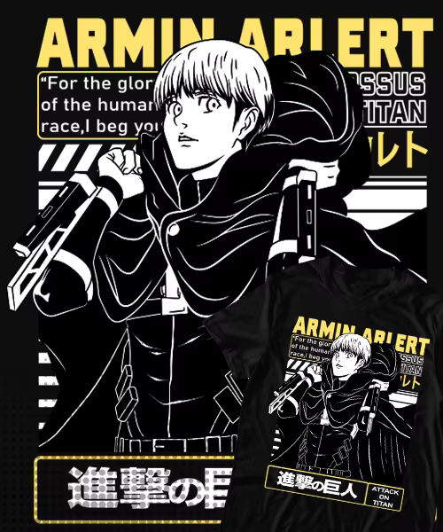 T-shirt pour l'attaque des titans Armin Arlert Batalla Final