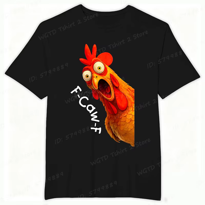 Drôle F Caw F poulet FCAWF poulet T-Shirt hommes drôle Humor T-Shirt col rond manches courtes t-shirts idée cadeau vêtements
