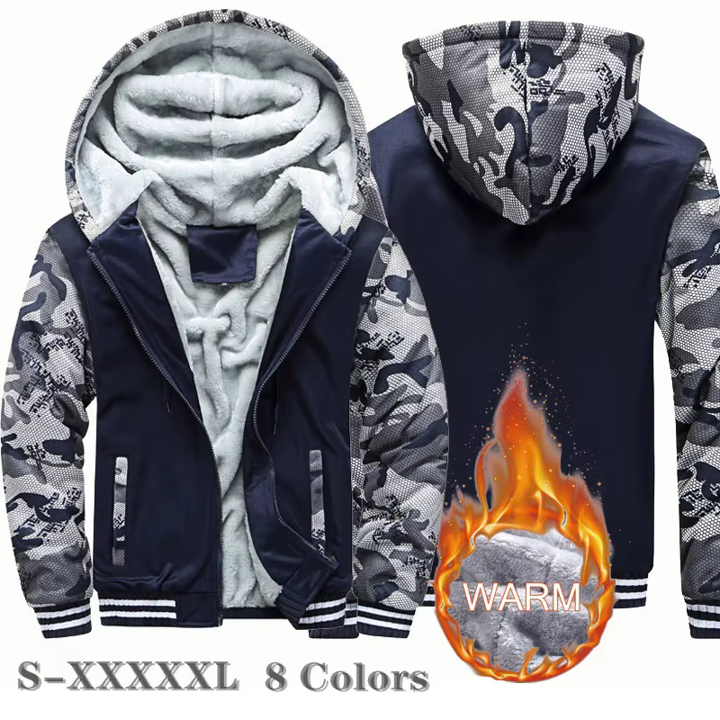 CamSolomon-Veste à Capuche Épaisse pour Homme