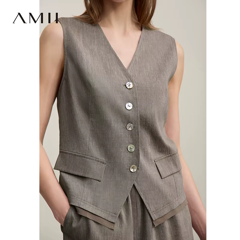 Amii Débardeur Femme Col en V Nouvelle Collection Été 2026
