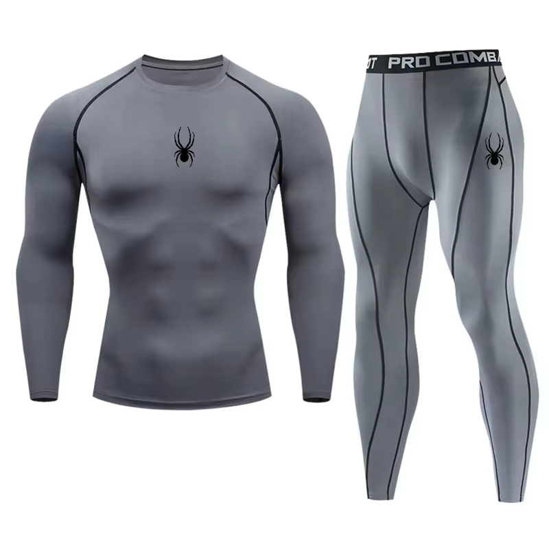 T-shirt de compression de sport pour homme à manches longues