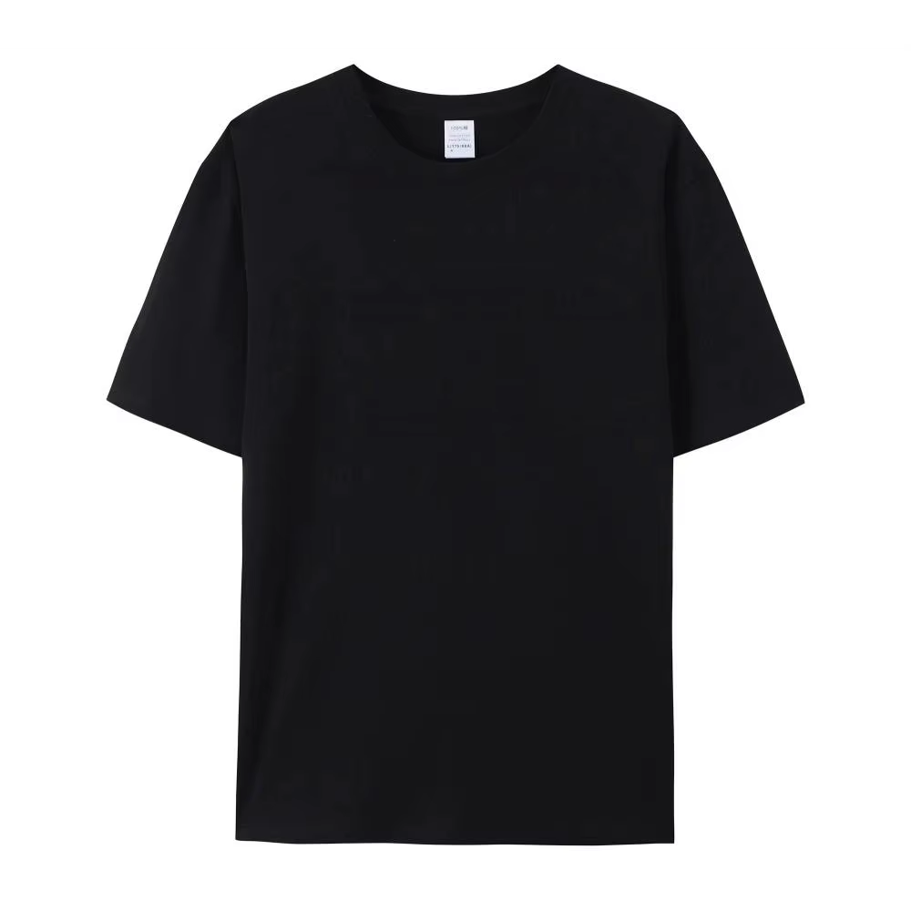 T-shirt uni blanc col rond femme T-shirt noir femme T-shirt pour Playeras De
