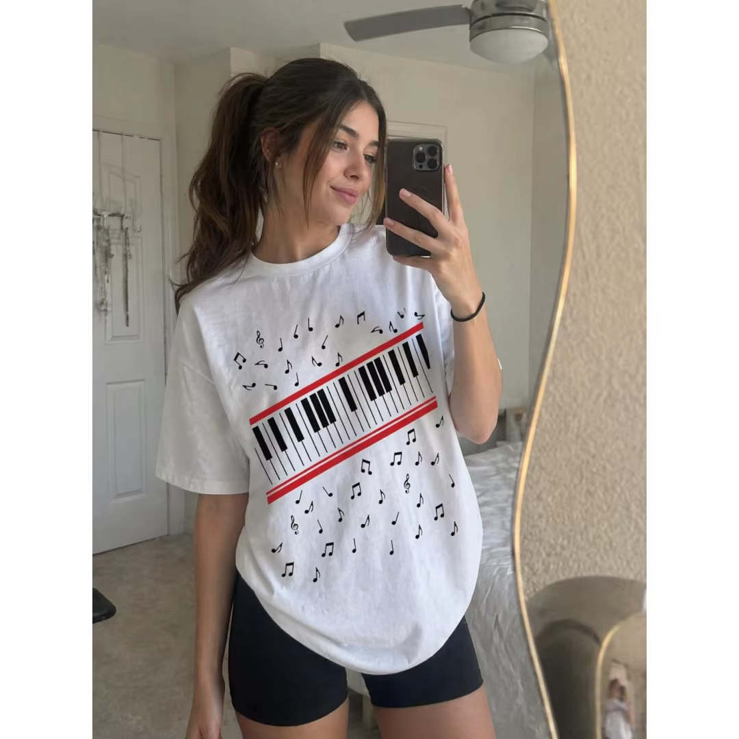 T-shirt Michael J Beat It Clavier de piano