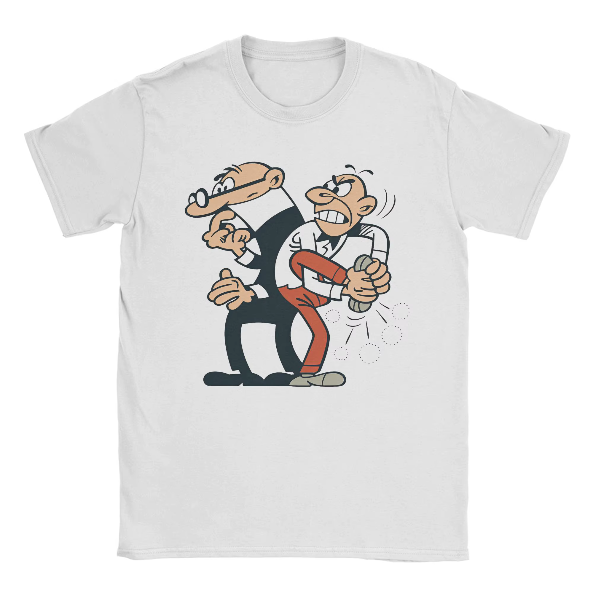 Mort & Phil Mortadelo y Filemón T-Shirts hommes Humor coton