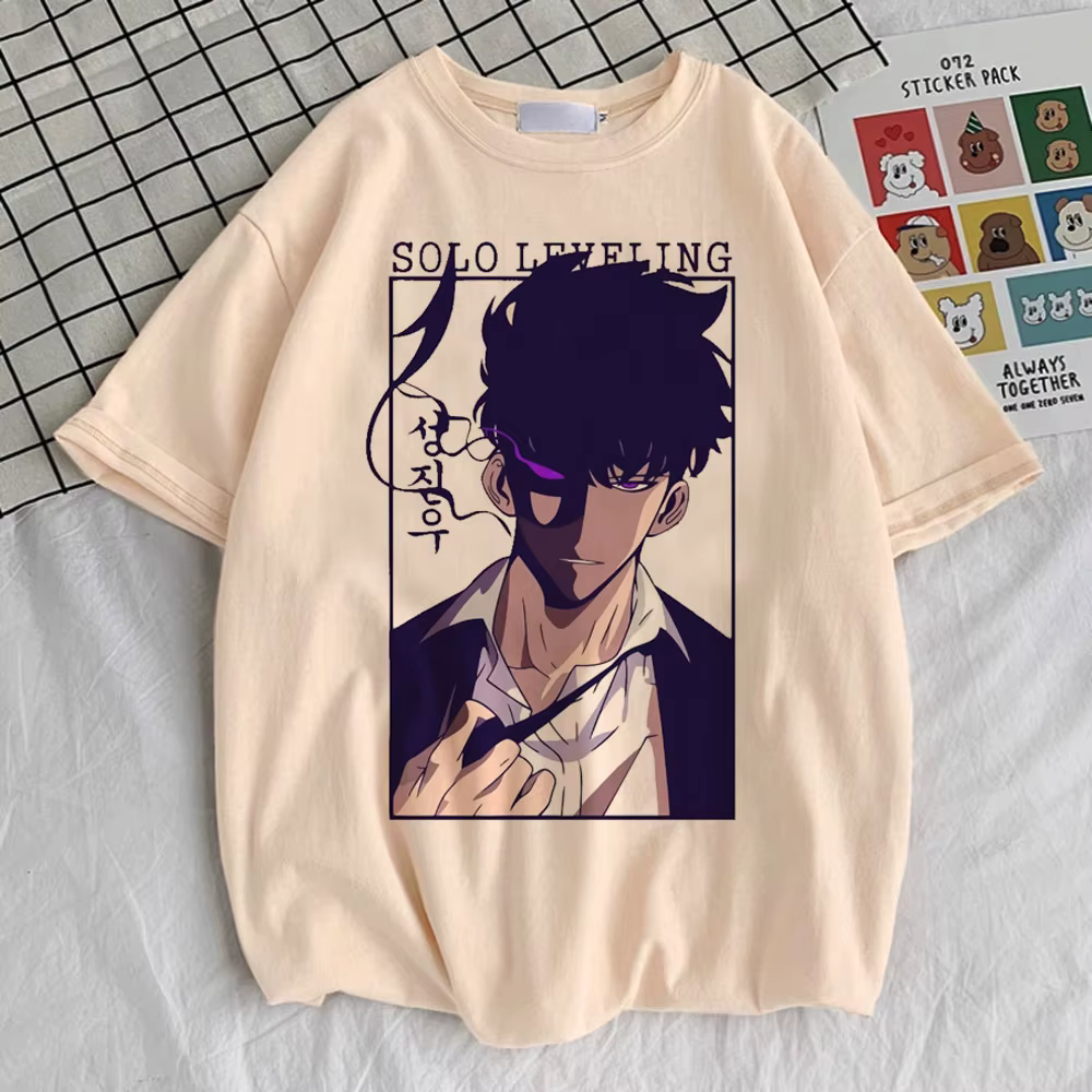 Solo nivellement chemise femmes esthétique graphique université hip hop t-shirt classique années 80