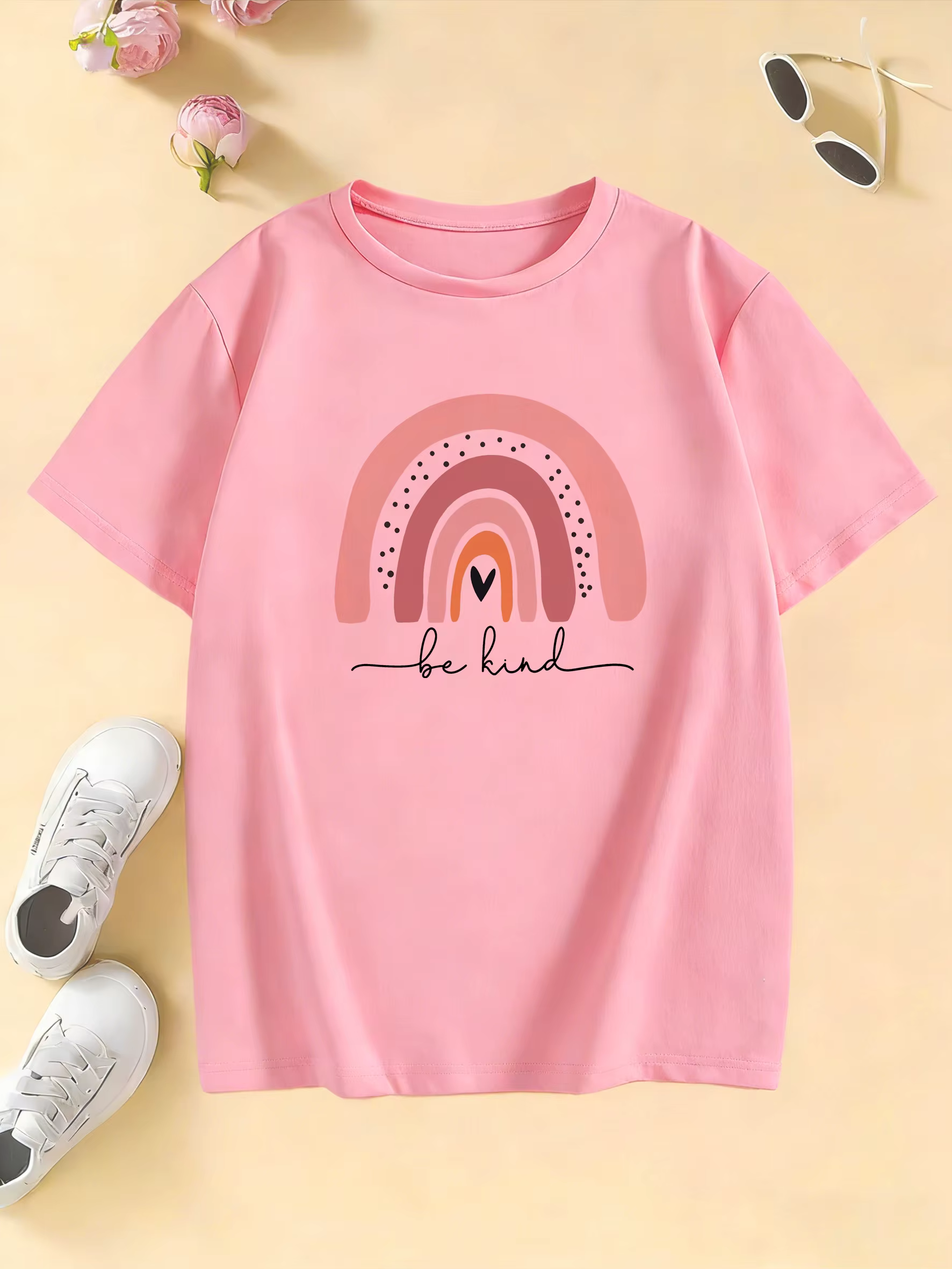 T-shirts pour enfants avec imprimé arc-en-ciel amusant