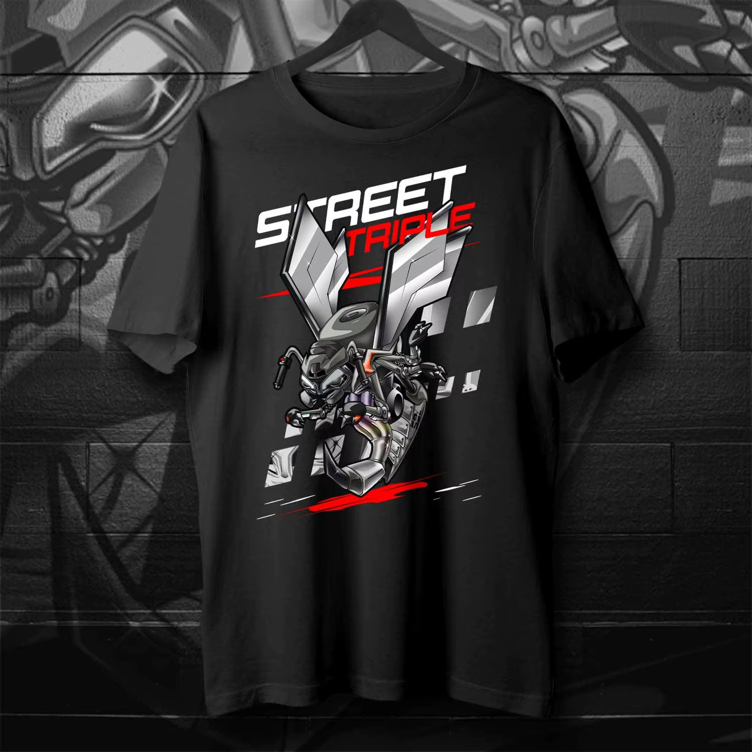 Classique moto rue Triple 765 R/RS guêpe Inspiration T-Shirt 100% coton col rond été à manches courtes décontracté