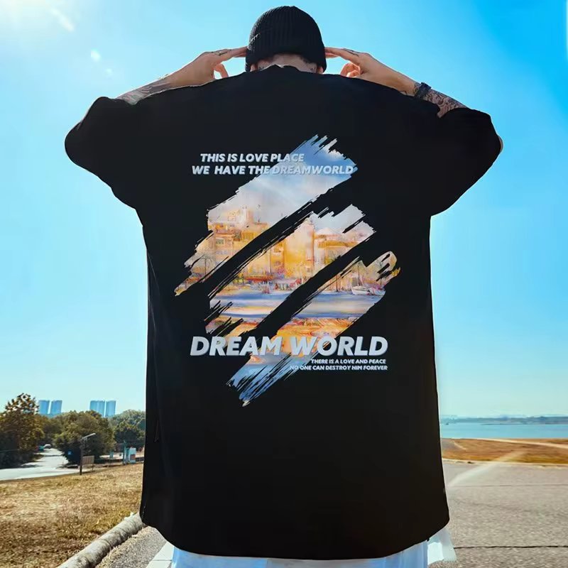 T-shirt à manches courtes et col rond pour hommes et femmes