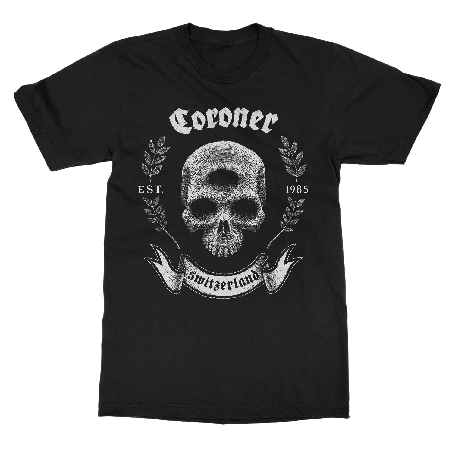 T-shirt Coroner Gold Logo Band 100% coton