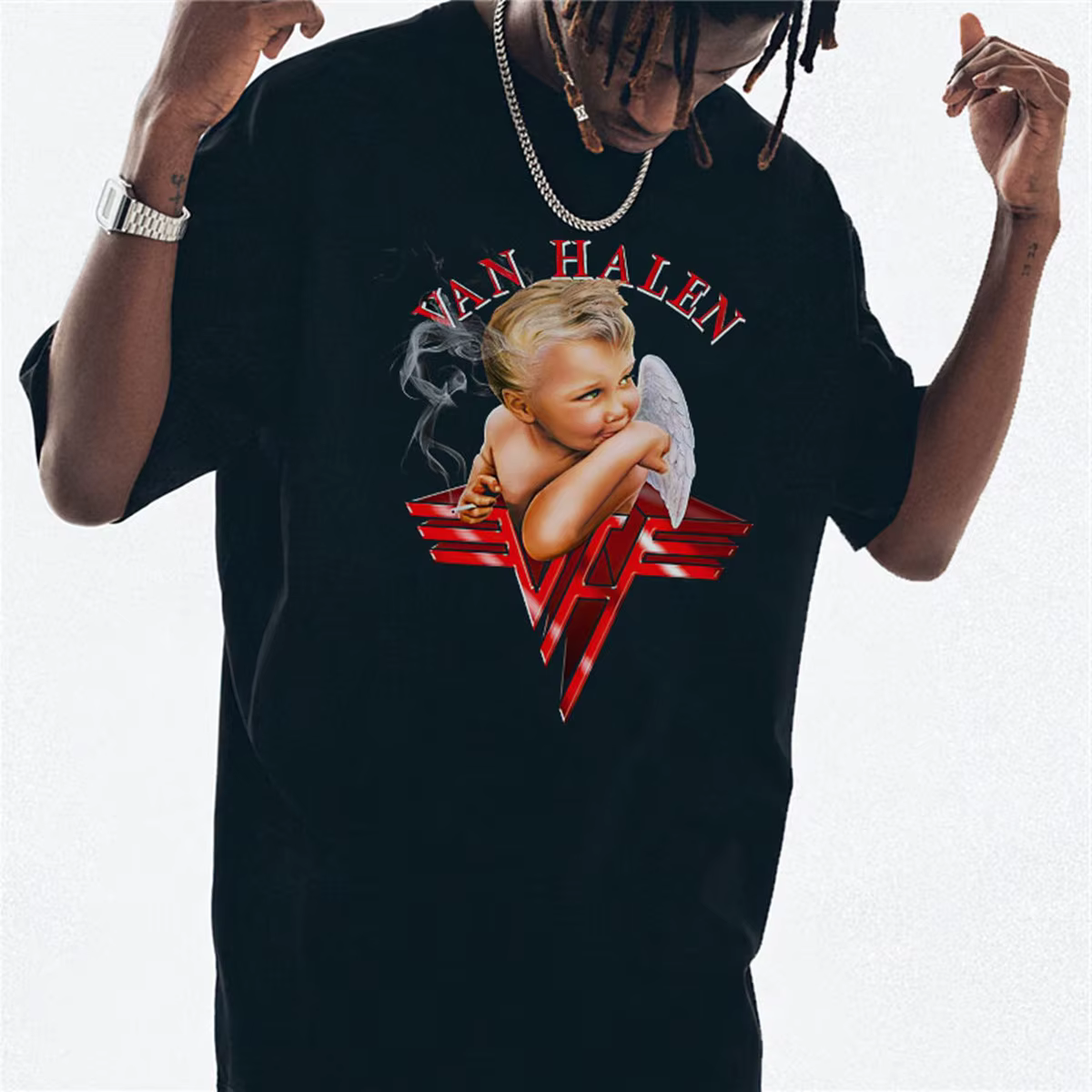 T-shirt imprimé Van Halen Band en pur coton