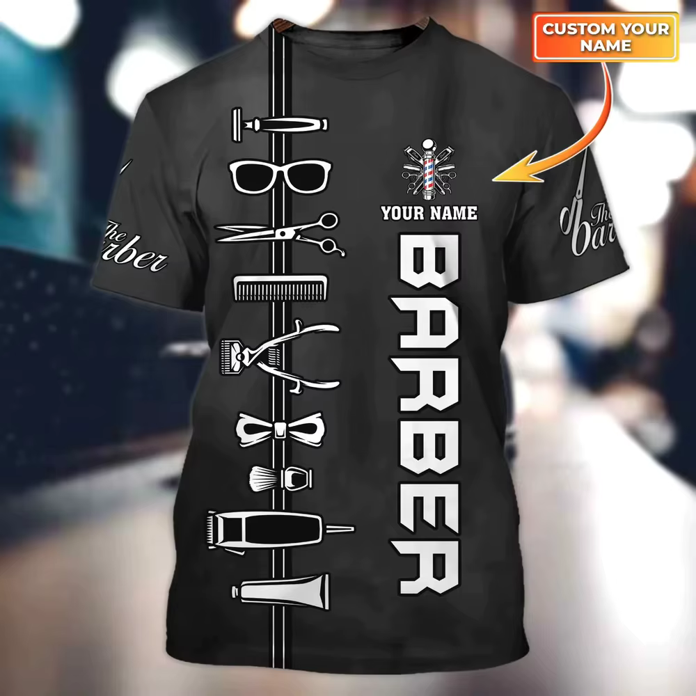 T-shirt Barber Life unisexe