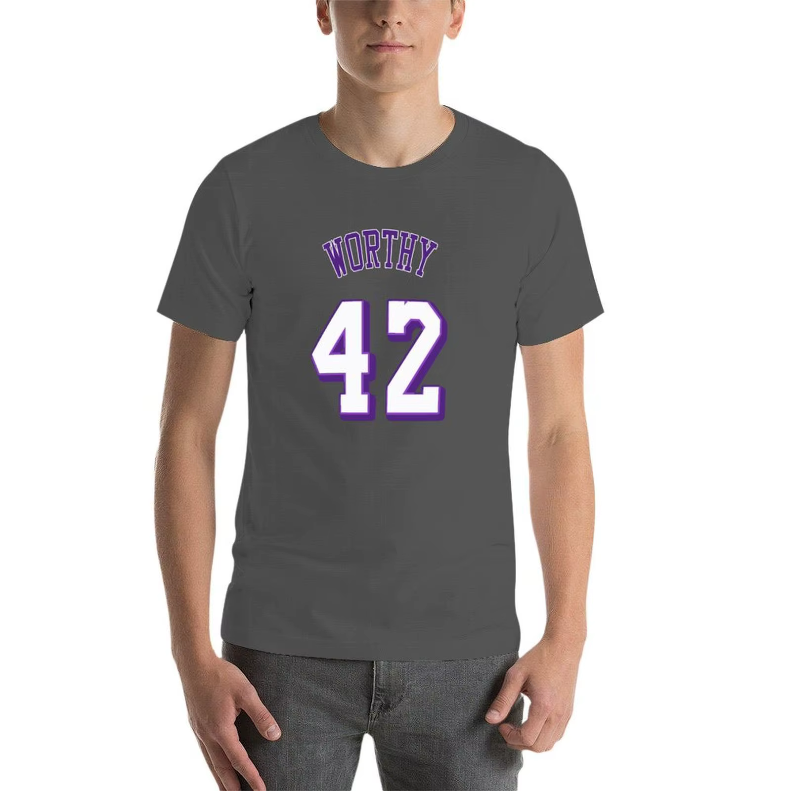 T-shirt James Worthy, décontracté, à la mode, imprimé