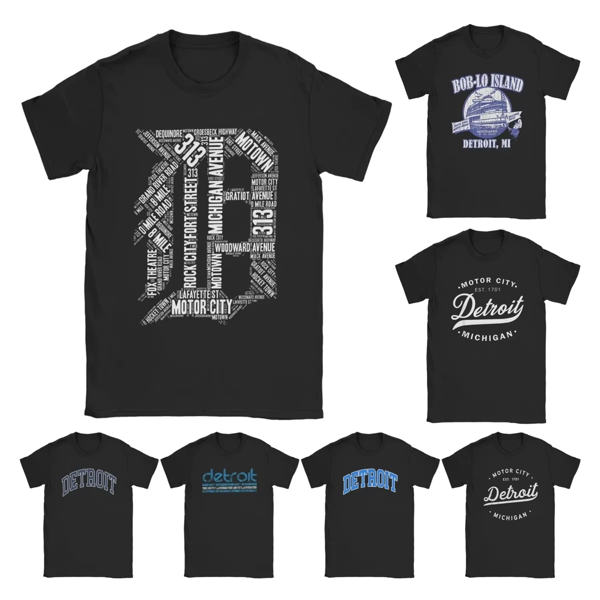 Detroit Graphic D T-shirt pour hommes