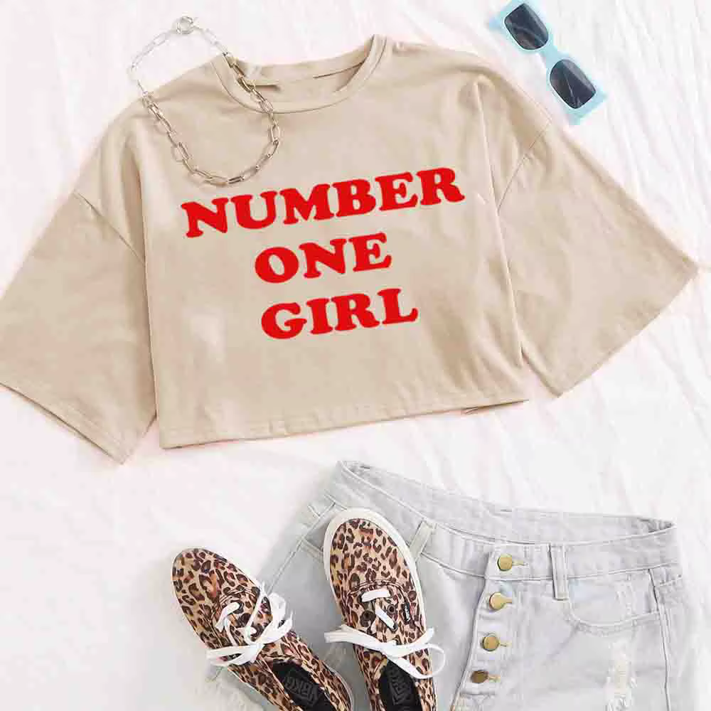 Rose-numéro une fille chemise femmes culture hauts