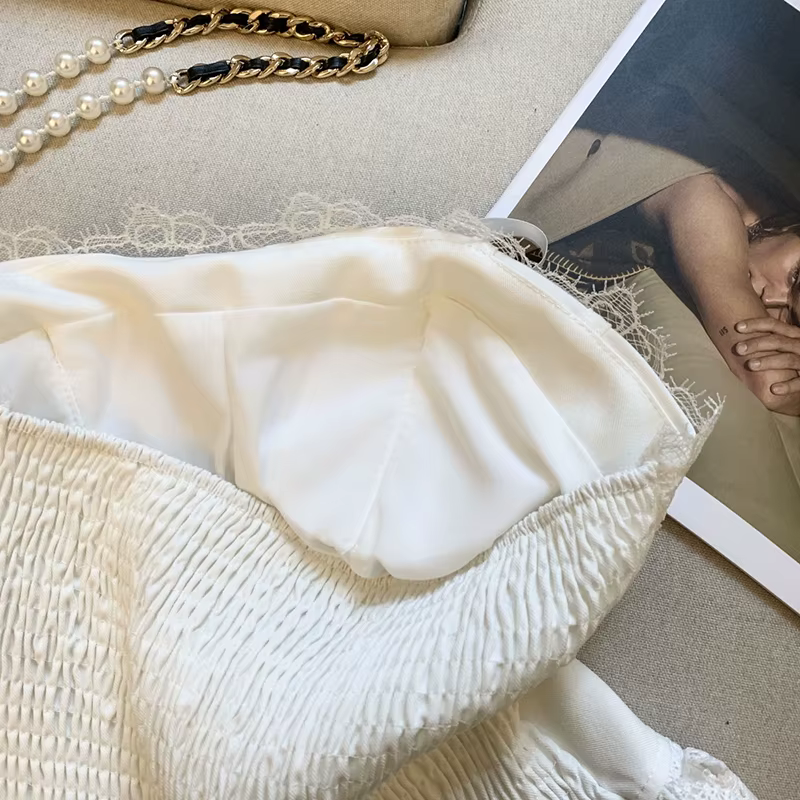 MEXZT Débardeur rose à nœud pour femme, style streetwear, camisole noire en dentelle sans bretelles, corset blanc sexy dos nu, vêtements de mode estivaux, nouveauté