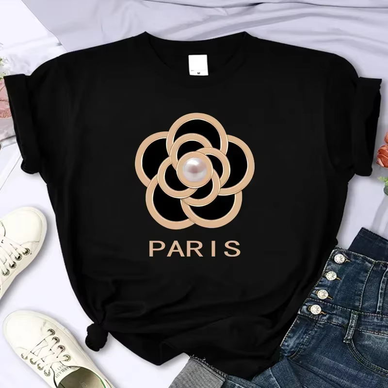 T-shirt imprimé d'été de haute qualité pour femmes
