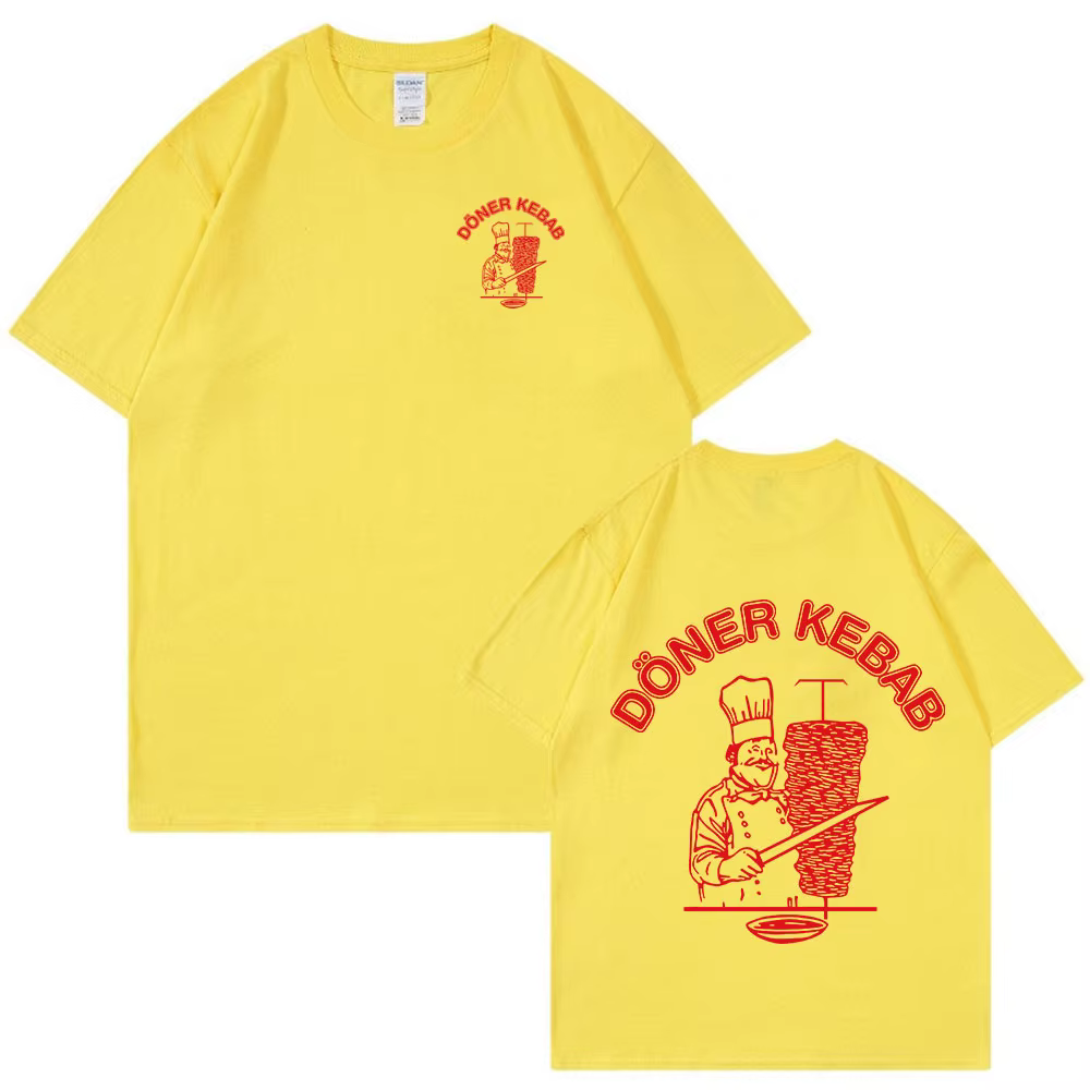 Doner Kebab T-shirt graphique drôle hommes mode été coton à manches courtes T-shirts décontracté surdimensionné