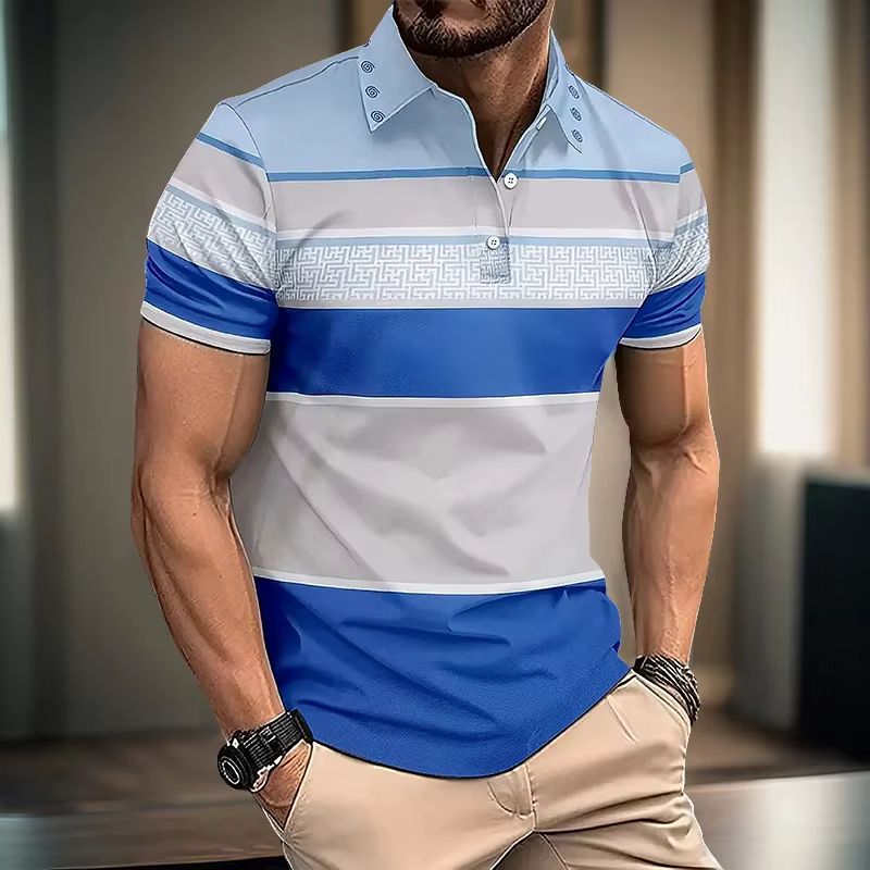 Polo à rayures pour hommes