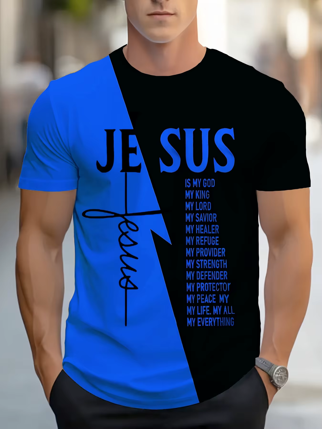 T-shirt col rond pour hommes