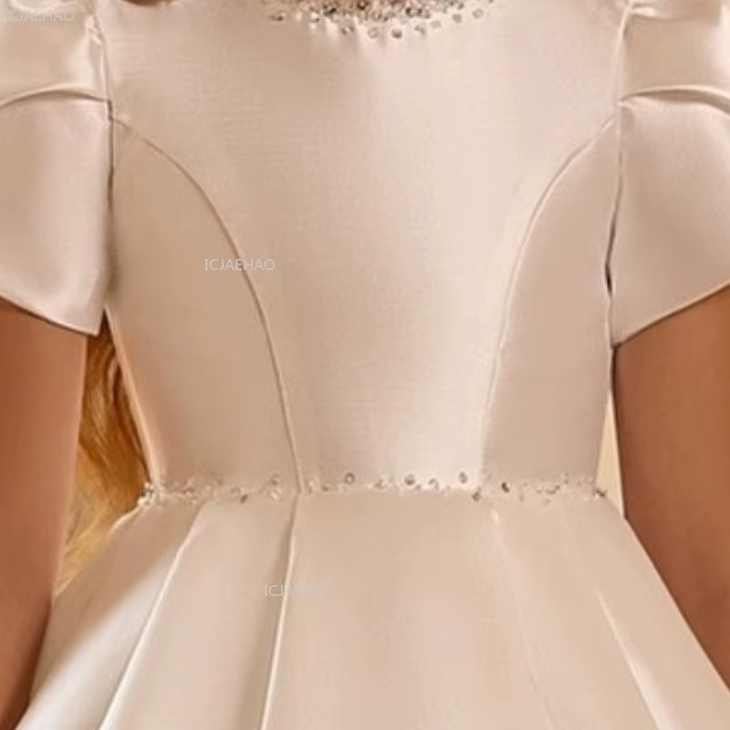 Robe de mariée blanche en Satin pour filles