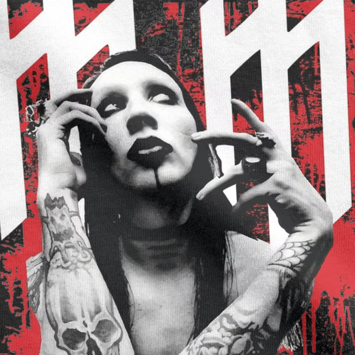 Marilyn Manson T-shirt manches courtes pour homme et femme