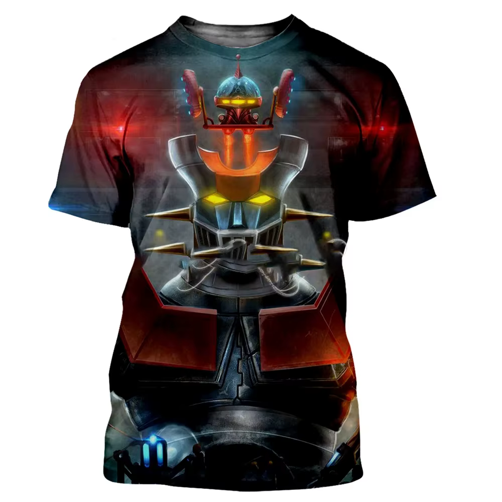 Mazinger Z T-shirt pour hommes mode d'été 3D imprimé à manches courtes Top t-shirts Style Harajuku T-shirt surdimensionné vêtements pour hommes de rue