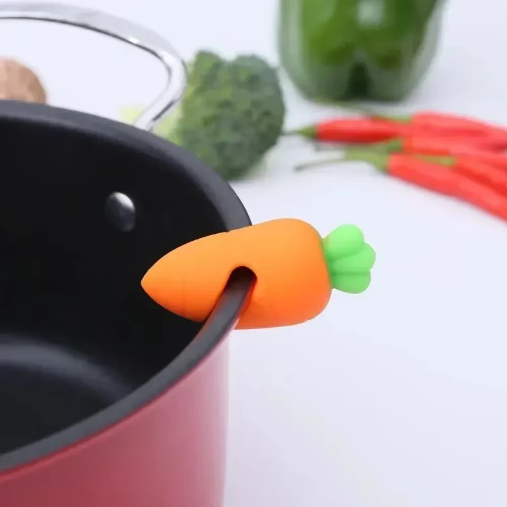 Couvercle de pot jetable en silicone anti-déversement, petite belle carotte mignonne créative, pot de marijuana, gadget amusant pratique pour la cuisine, 1 pièce