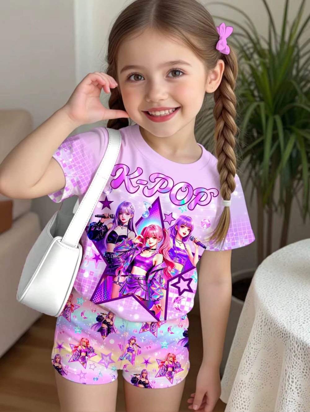 Ensemble de t-shirts K-Pop pour filles
