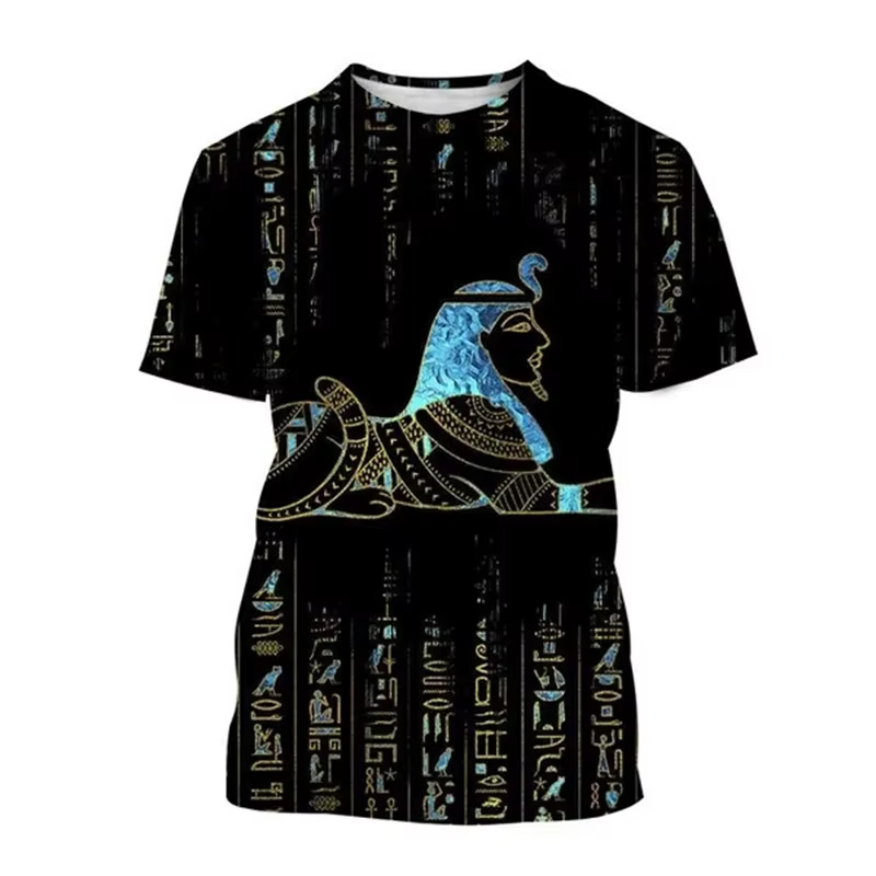 Été ancien pharaon égyptien graphique impression 3D T-Shirts hommes femmes t-shirt décontracté à manches courtes
