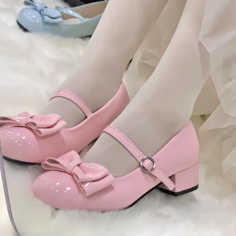 Femmes Lolita chaussures bout rond