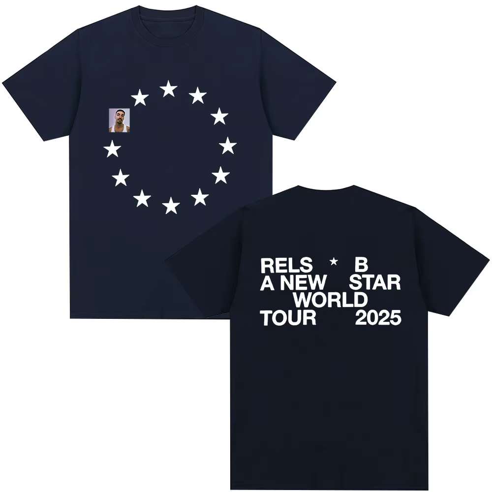 Rels B A New Star World Tour 2025 Merch T-shirt hommes femmes vêtements Hip Hop T-shirts coton décontracté Harajuku
