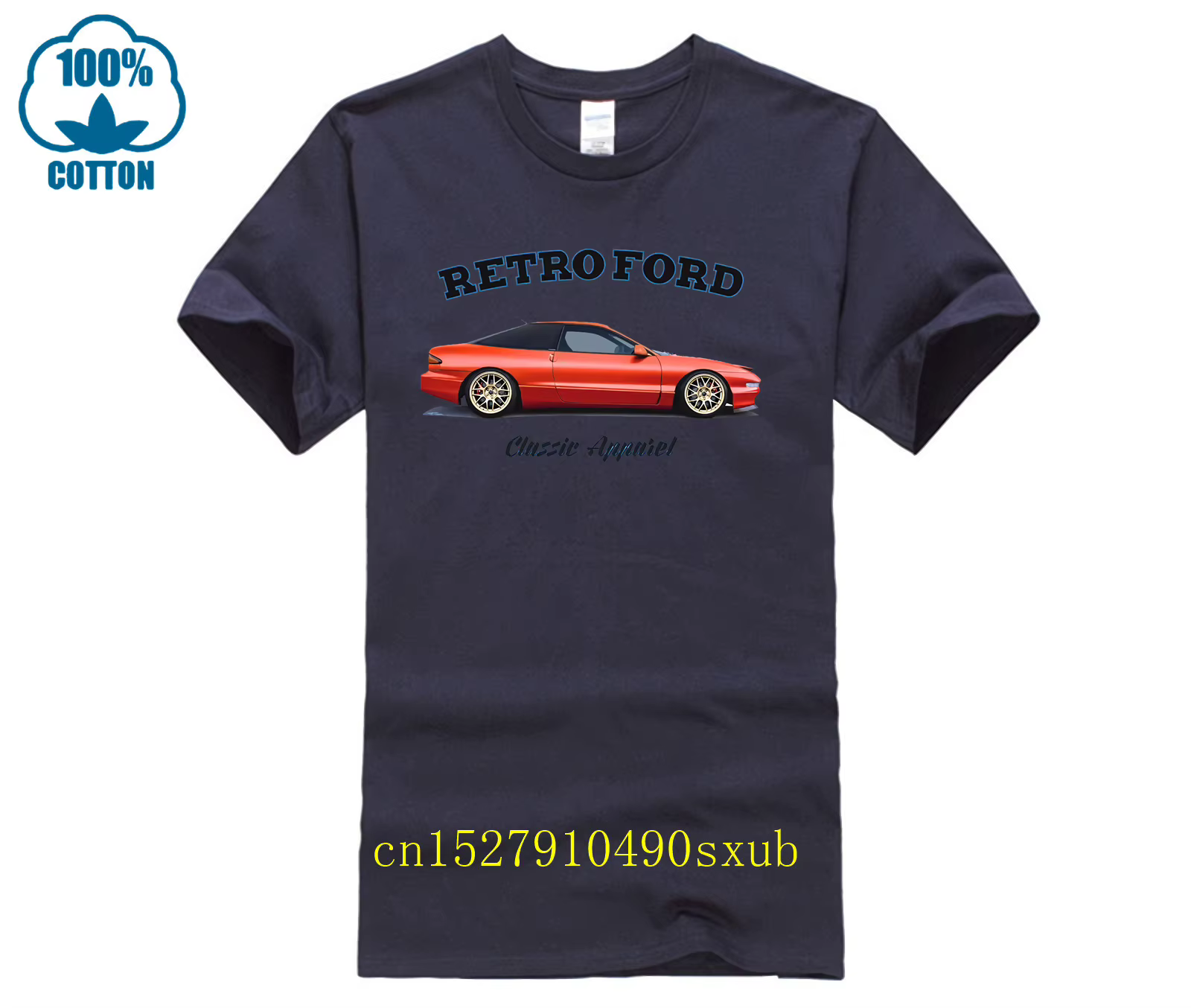 T-shirt FORD PROBE GT MK2. FORD RÉTRO. VOITURE CLASSIQUE. T-shirt MODIFIÉ