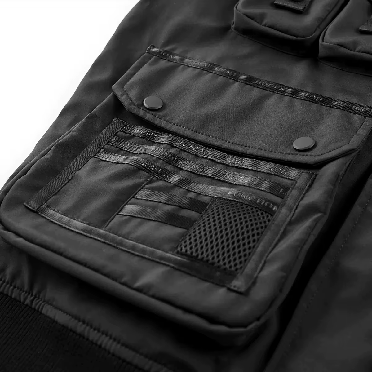 BlackDulBomber-Veste Multipoches Fonctionnelle pour Homme