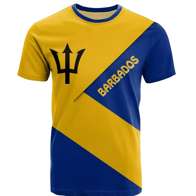T-shirt graphique de la Barbade pour hommes et femmes