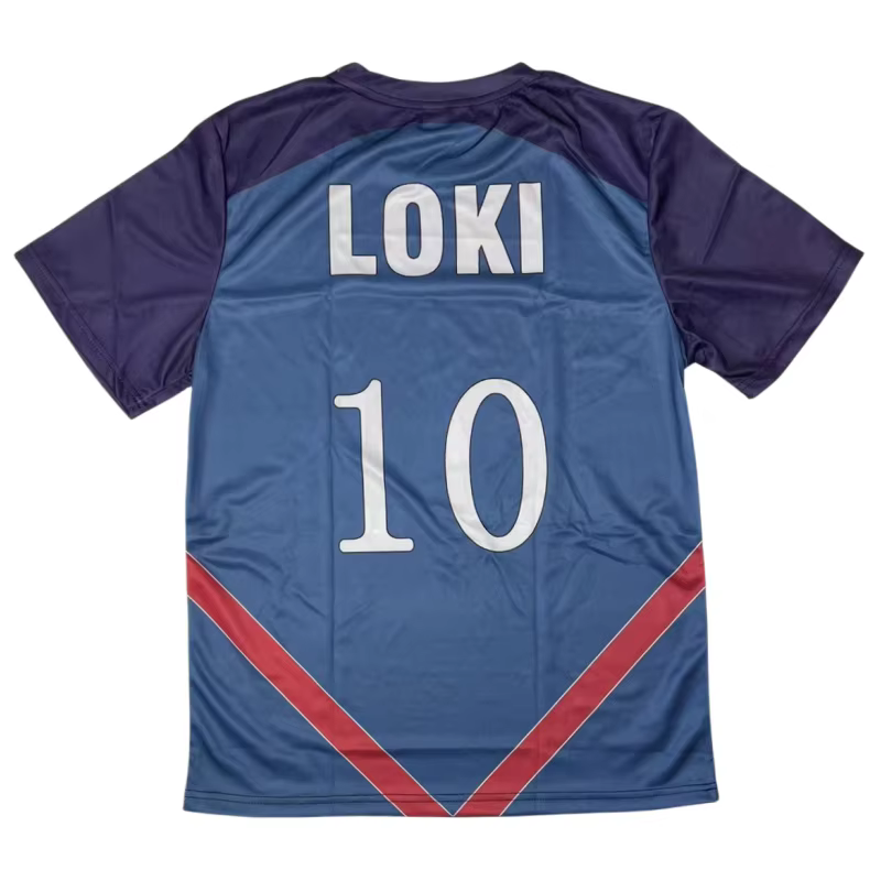 Chemise Anim LOKI, costumes de cosplay # 10 Maillots de football Loki, T-shirt d'entraînement de football, impression 3D