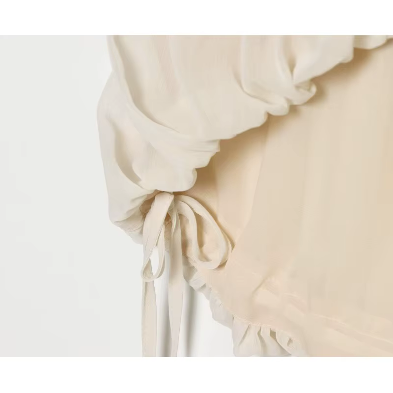 Haut plissé dos nu pour femme