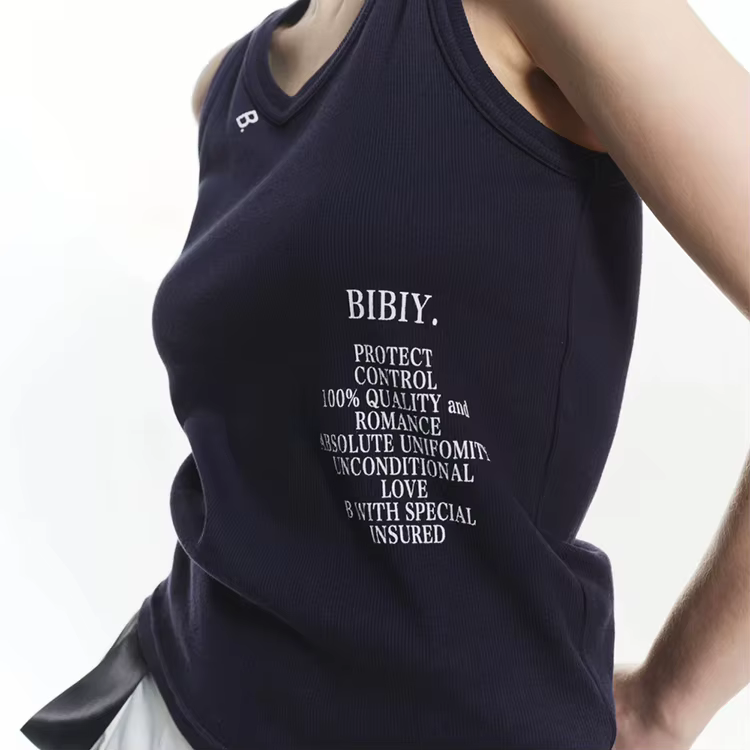 Style japonais mode doux lettre broderie Camis été 2025 filles coupe ajustée décontracté haut sans manches quotidien basique débardeur femmes
