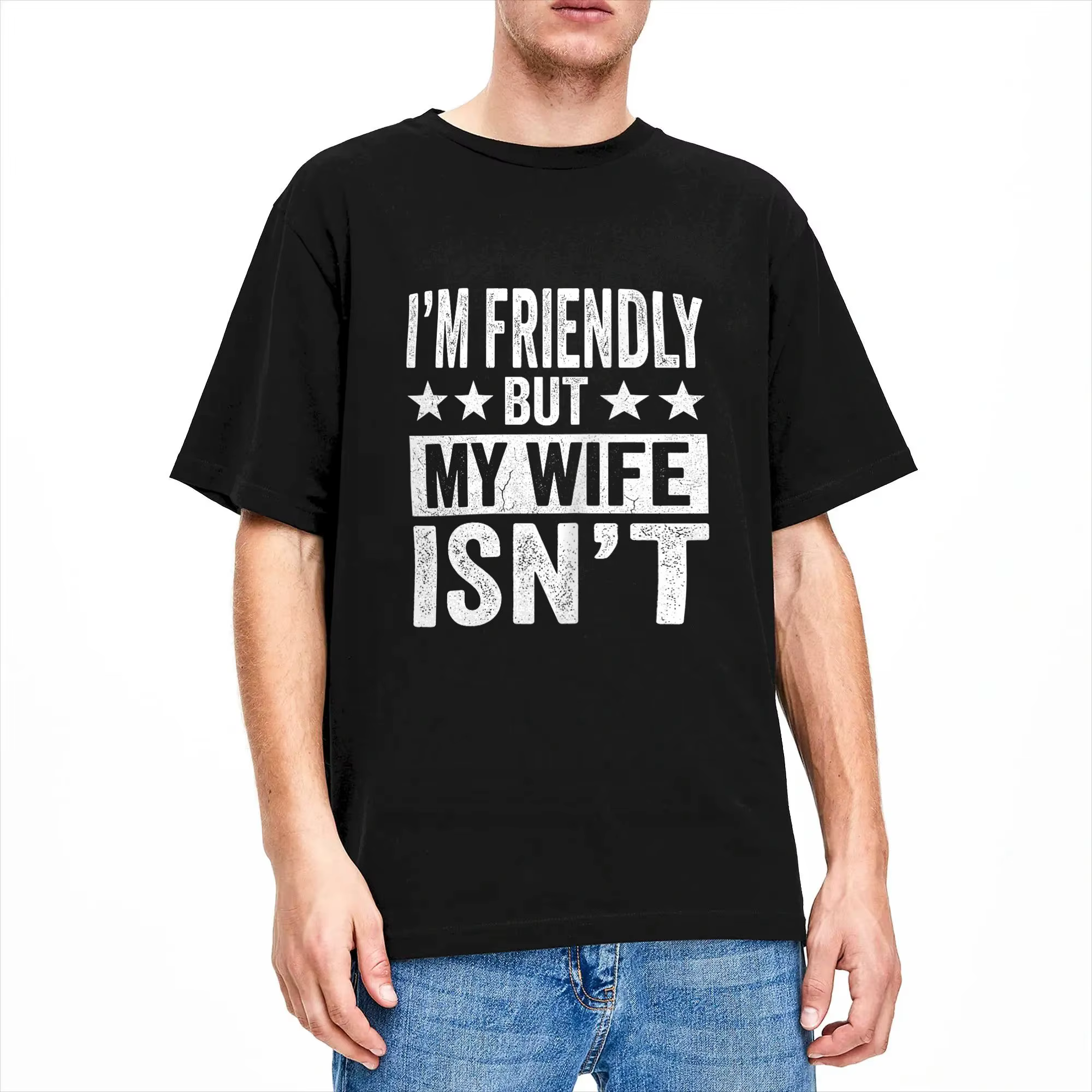 T-shirt humoristique pour mari : « Je suis sympathique