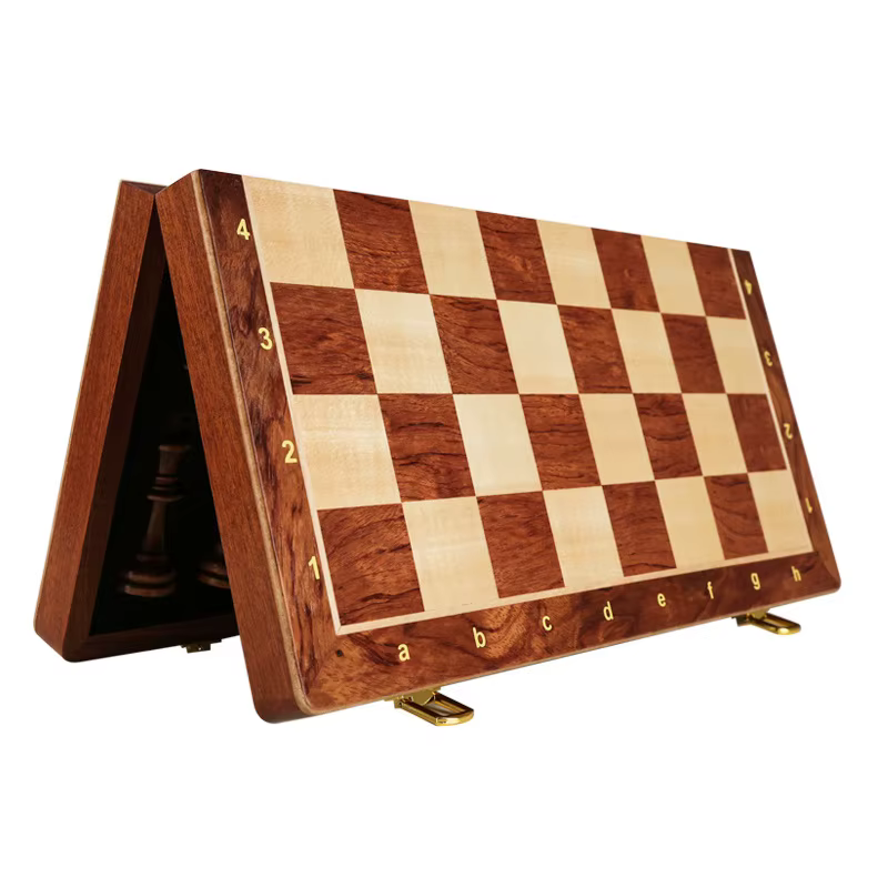 Jeu D'échecs Pliant en Bois de Qualité Supérieure