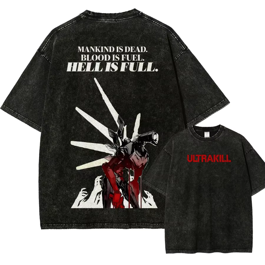 T-shirt délavé modèle Ultrakill