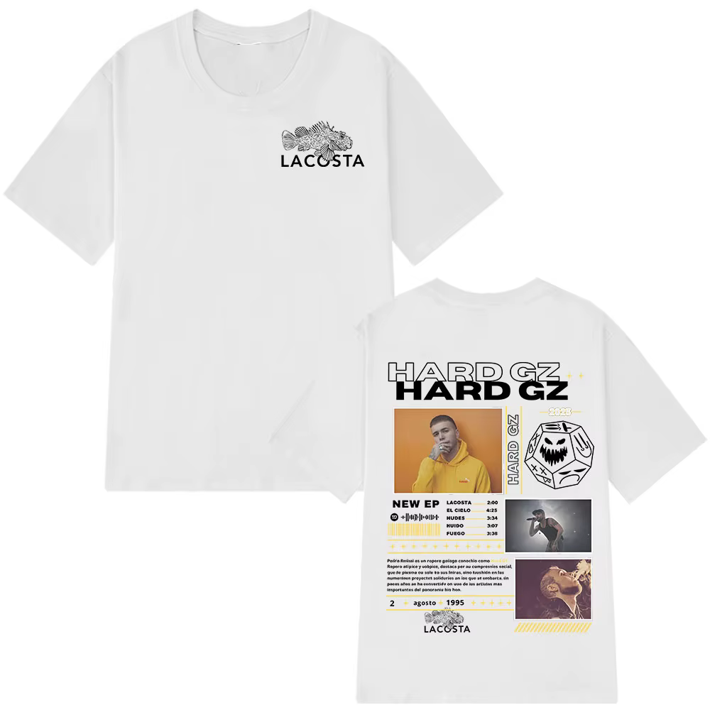 Rappeur dur GZ Tour 2025 Merch T-shirt hommes Hip Hop mode coton à manches courtes T-shirts Vintage surdimensionné T-shirt haut Streetwear