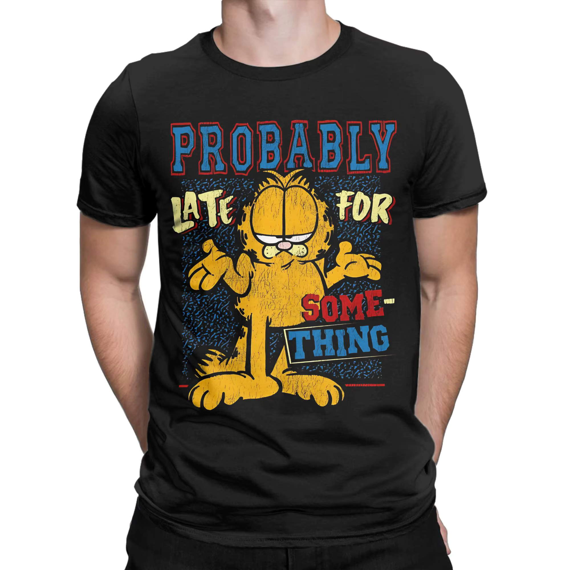 T-shirt Garfields Probablement en retard pour quelque chose