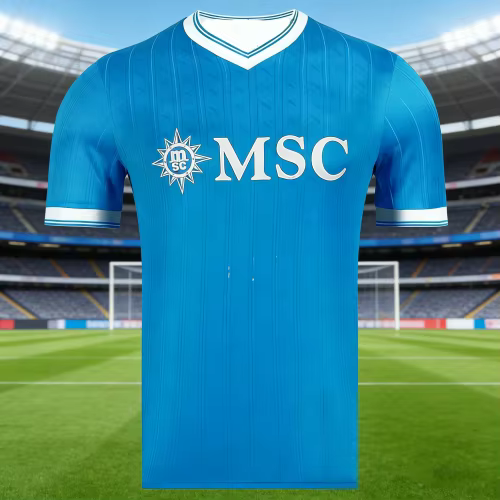 Nouveau Maillot de Football Homme 2026 - Maillot Moto - Tenue de Football Naples - Maillot de Sport Respirant pour Équipe et Activités de Plein Air - Modèle Parent-Enfant
